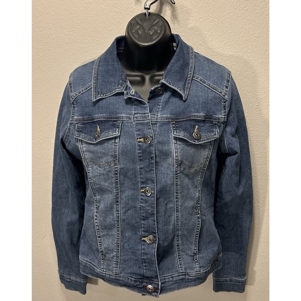 Wrangler Authentics‎ Womens Denim Jacket Blue Size Small